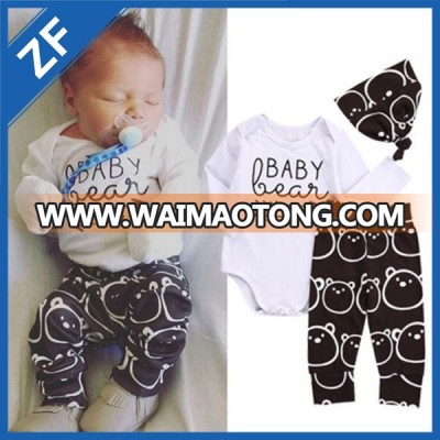 new design newborn baby clothes set romper made in China